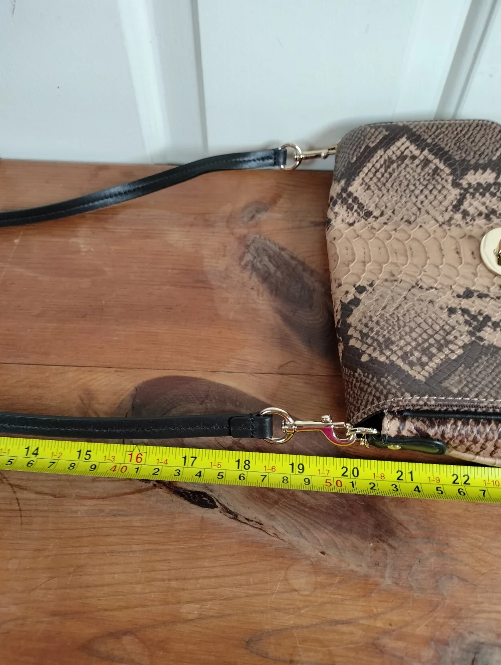 COACH Mini‎ Ruby Snake Print Crossbody Excellent Cond. Exotic Natural Leather